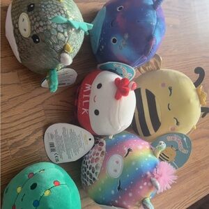 Squishmallows Rainbow and Animal Plush Set